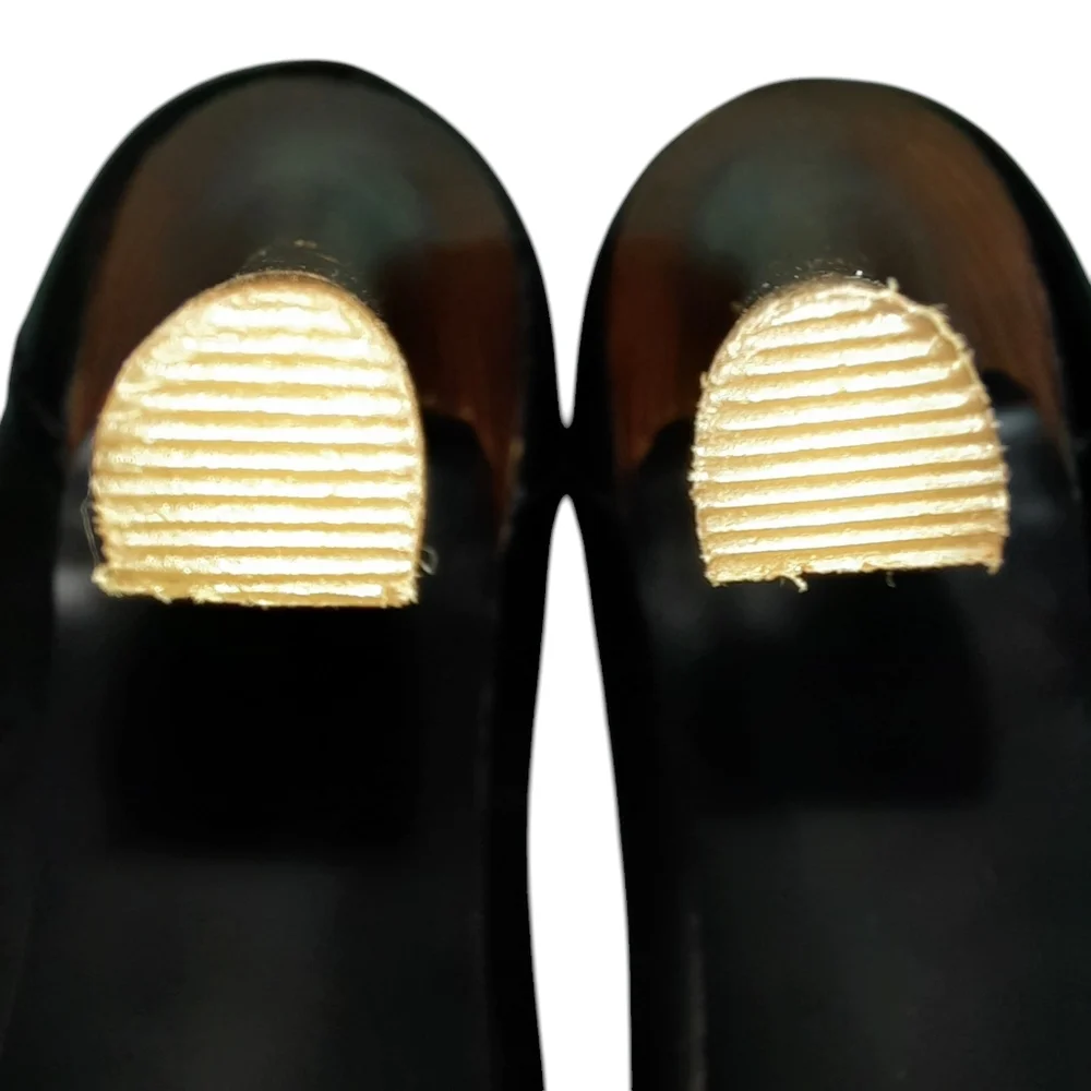GUESS Chappel Black Leather Peep Toe Bow Platform Stiletto Heels SZ 6.5M